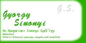 gyorgy simonyi business card